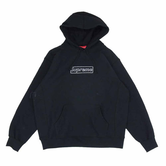 Supreme シュプリーム 21SS KAWS Chalk Logo Hooded Sweatshirt カウズ チョーク ロゴ フーデッド スウェット シャツ パーカー ブラック系 M【新古品】【未使用】【中古】