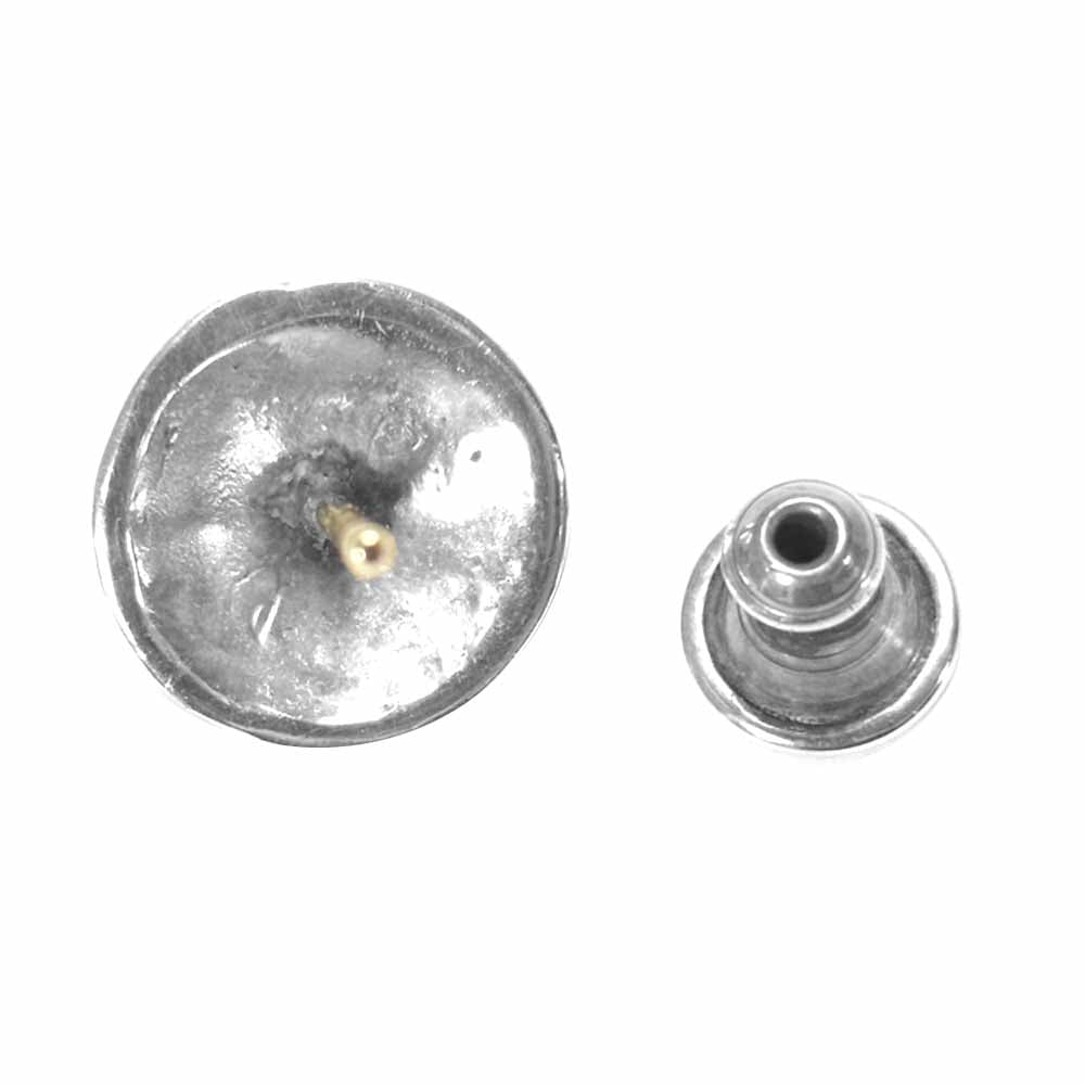 CHROME HEARTS クロムハーツ（原本有） STUD BALL クロス ボール スタッド ピアス シルバー系【中古】