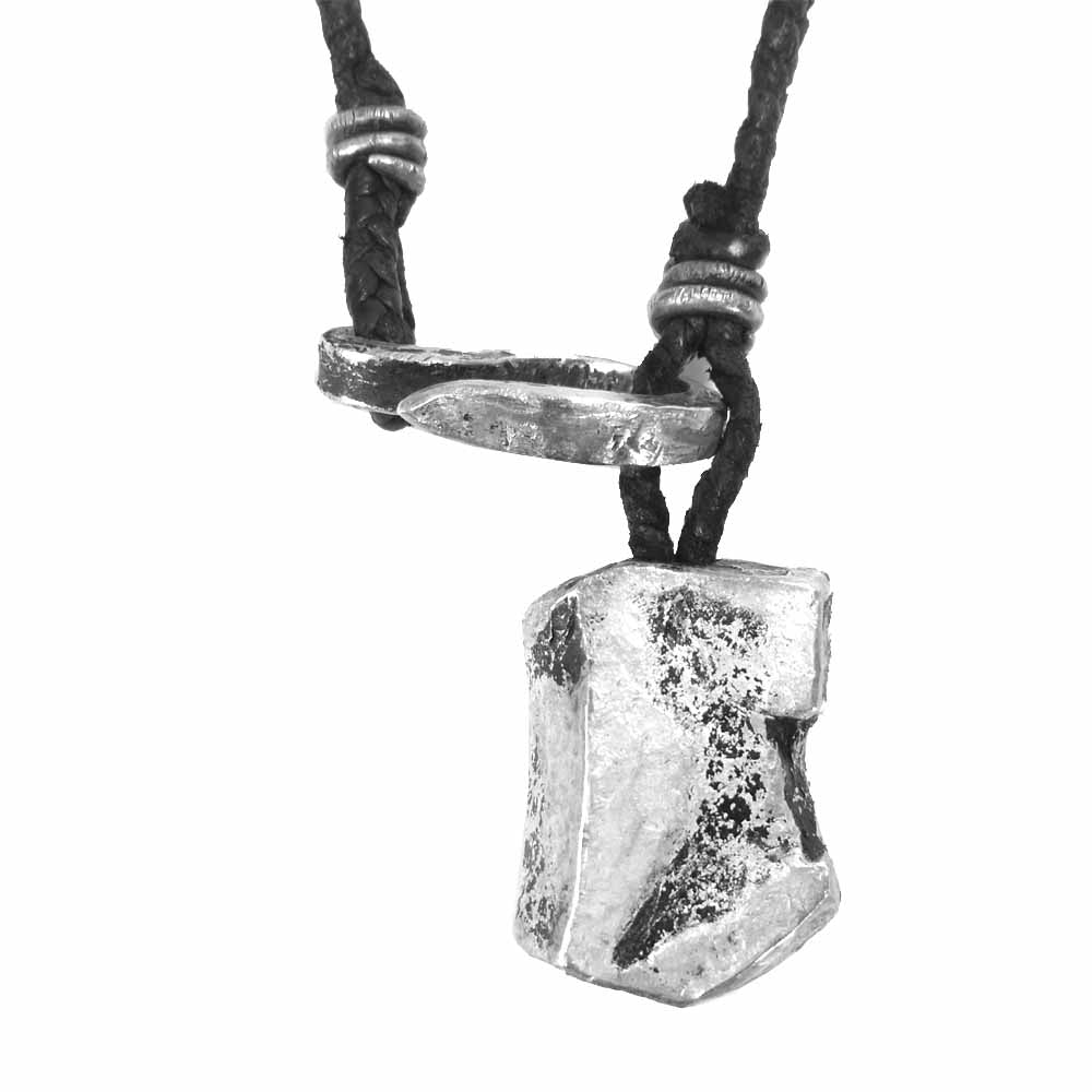 バックラッシュ J-474-27 JUNUEZONO ジュンウエゾノ SILVER1000＋ 純銀 ジャパンショルダー レザー ネックレス シルバー系【中古】