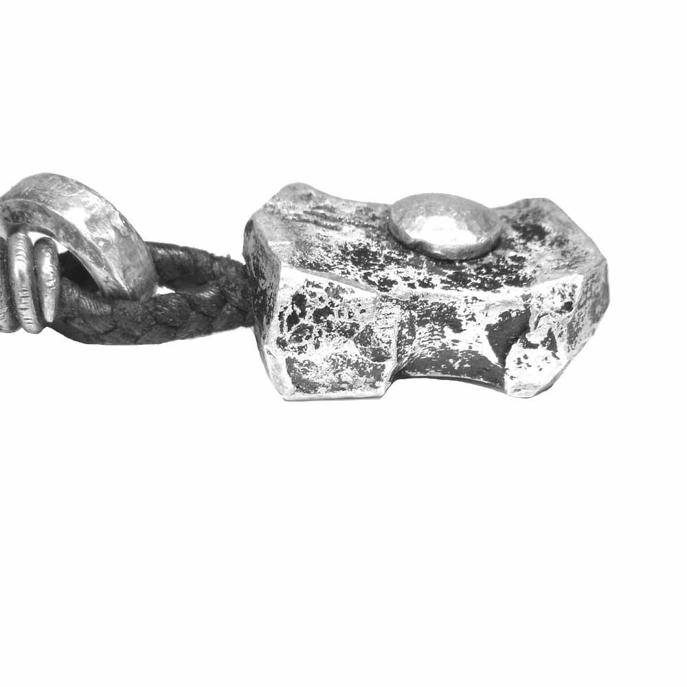 バックラッシュ J-474-27 JUNUEZONO ジュンウエゾノ SILVER1000＋ 純銀 ジャパンショルダー レザー ネックレス シルバー系【中古】