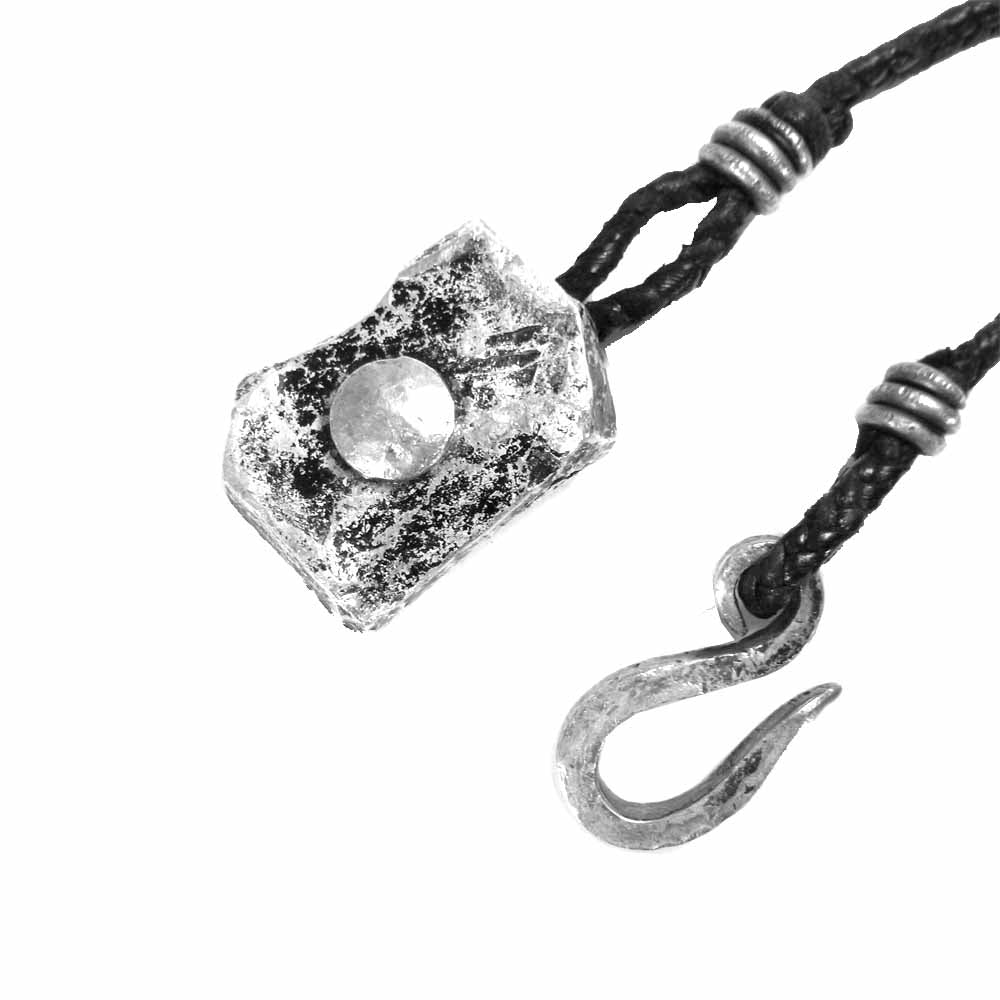 バックラッシュ J-474-27 JUNUEZONO ジュンウエゾノ SILVER1000＋ 純銀 ジャパンショルダー レザー ネックレス シルバー系【中古】