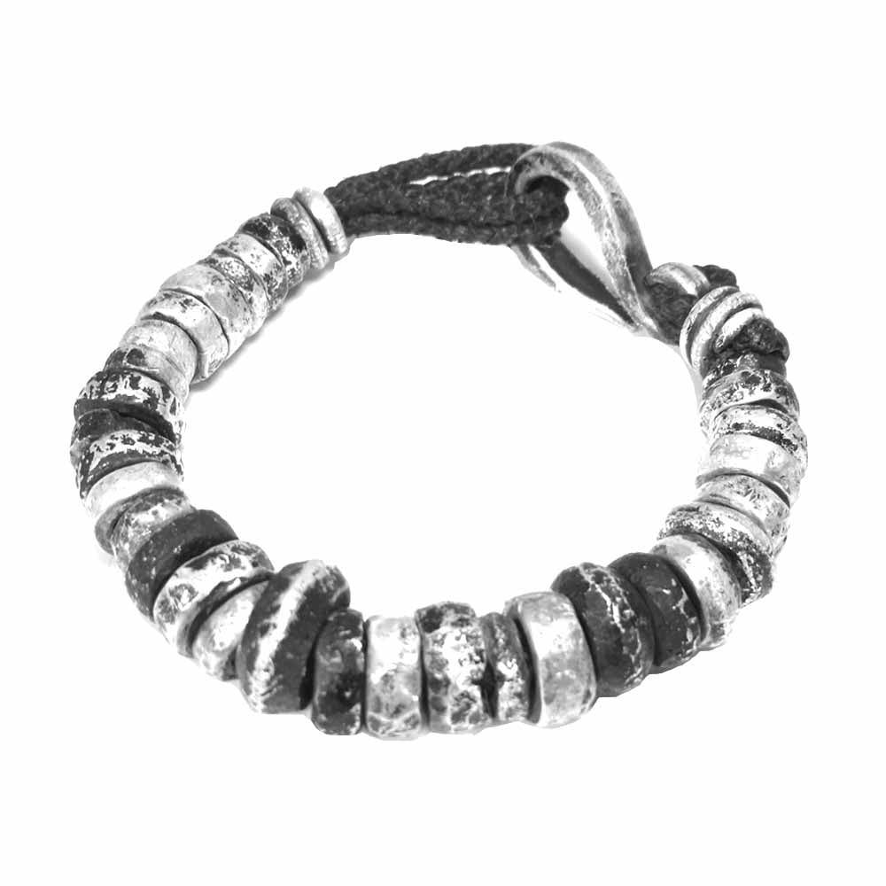 バックラッシュ J-474-26 JUNUEZONO ジュンウエゾノ Beads Brace 純銀 ビーズ ブレスレット シルバー系【美品】【中古】