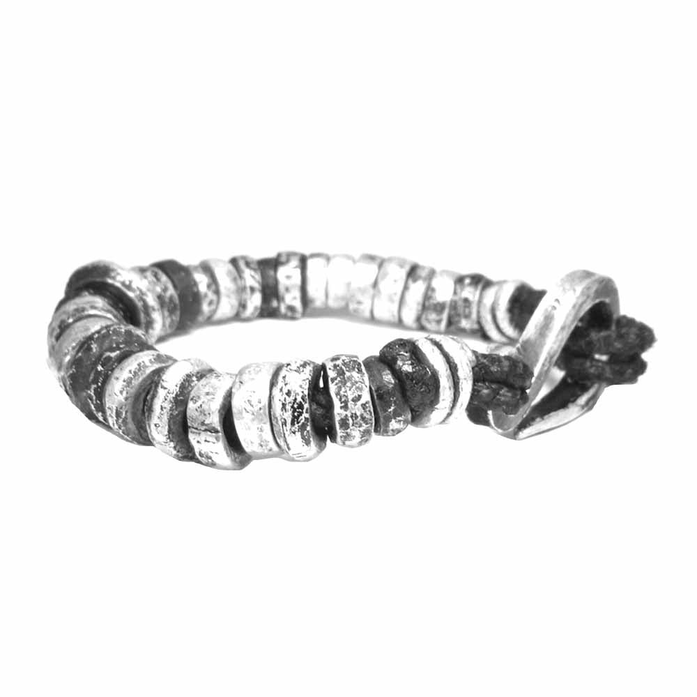 バックラッシュ J-474-26 JUNUEZONO ジュンウエゾノ Beads Brace 純銀 ビーズ ブレスレット シルバー系【美品】【中古】