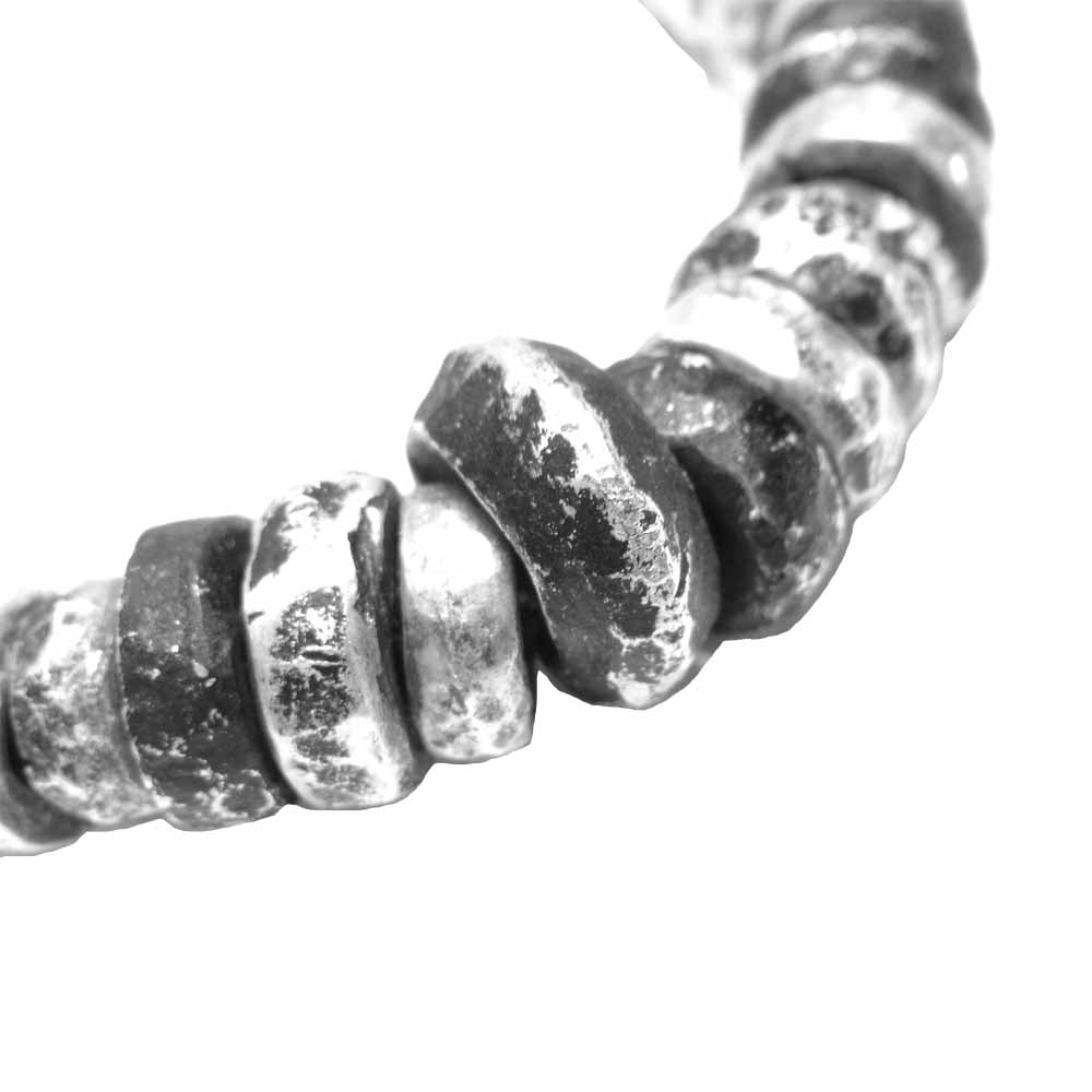 バックラッシュ J-474-26 JUNUEZONO ジュンウエゾノ Beads Brace 純銀 ビーズ ブレスレット シルバー系【美品】【中古】