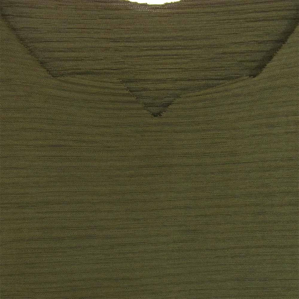 ISSEY MIYAKE イッセイミヤケ me A-POC INSIDE 横プリーツ ノースリーブ モスグリーン系 表記無し【美品】【中古】