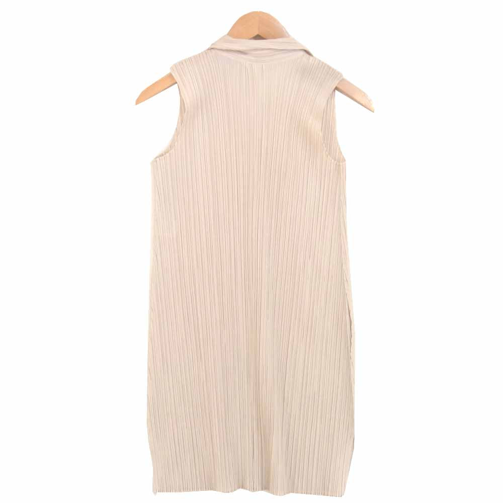 PLEATS PLEASE プリーツプリーズ ISSEY MIYAKE イッセイミヤケ ノースリーブ ブラウス ベージュ系 4【中古】