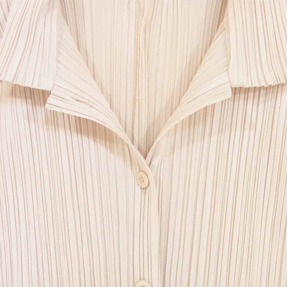 PLEATS PLEASE プリーツプリーズ ISSEY MIYAKE イッセイミヤケ ノースリーブ ブラウス ベージュ系 4【中古】