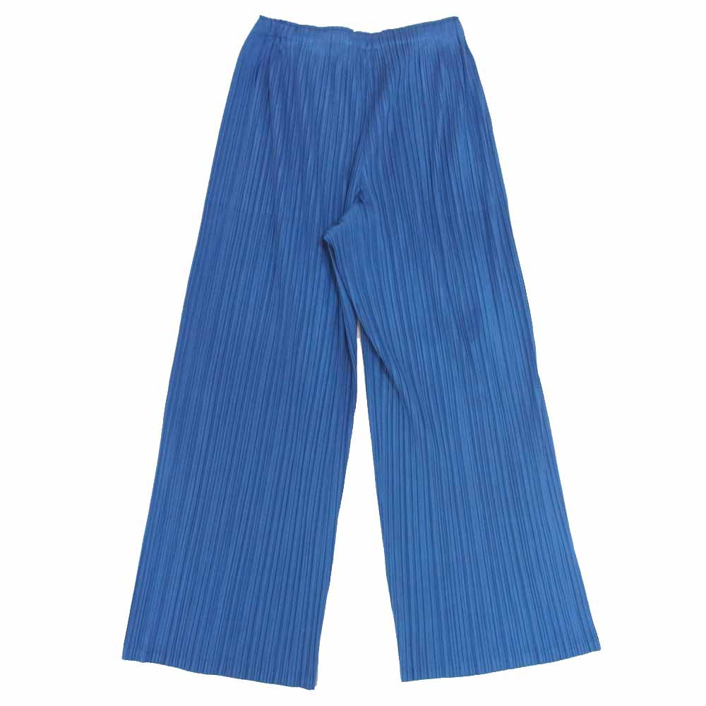 PLEATS PLEASE プリーツプリーズ ISSEY MIYAKE イッセイミヤケ ワイド ストレート パンツ ブルー系 4【中古】