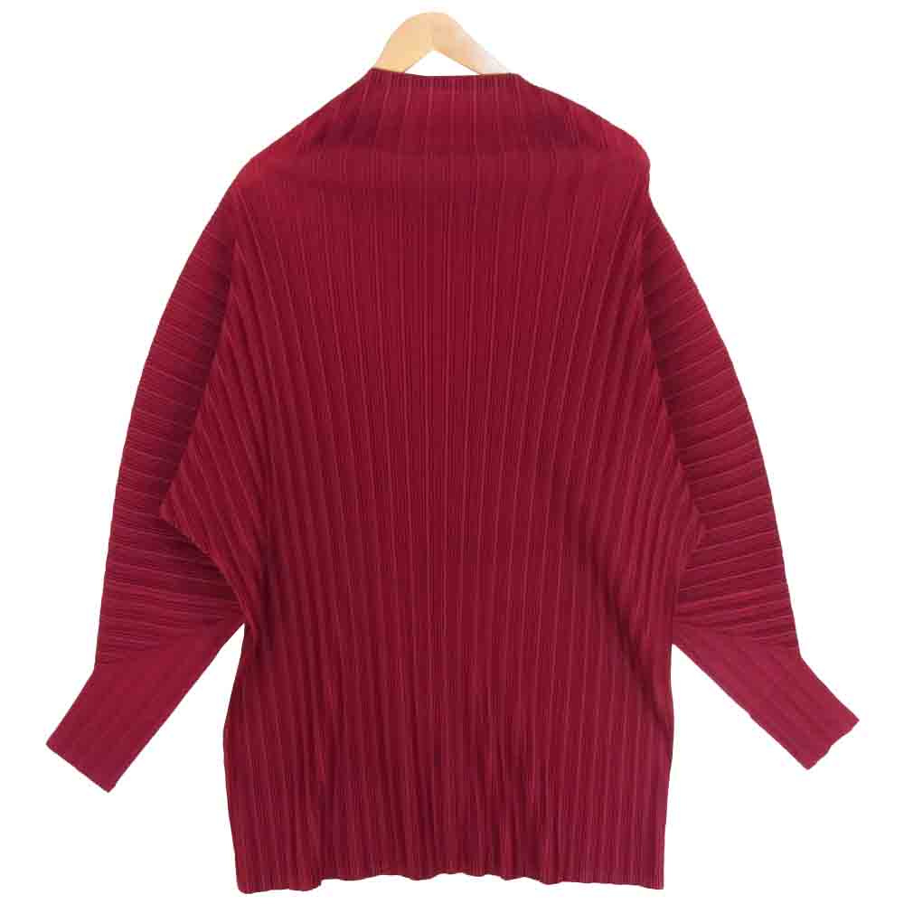 PLEATS PLEASE プリーツプリーズ ISSEY MIYAKE イッセイミヤケ ドルマンスリーブ ビックシルエット ワンピース ワインレッド系 3【中古】