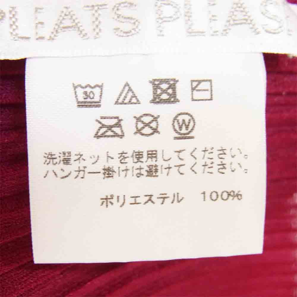 PLEATS PLEASE プリーツプリーズ ISSEY MIYAKE イッセイミヤケ ドルマンスリーブ ビックシルエット ワンピース ワインレッド系 3【中古】