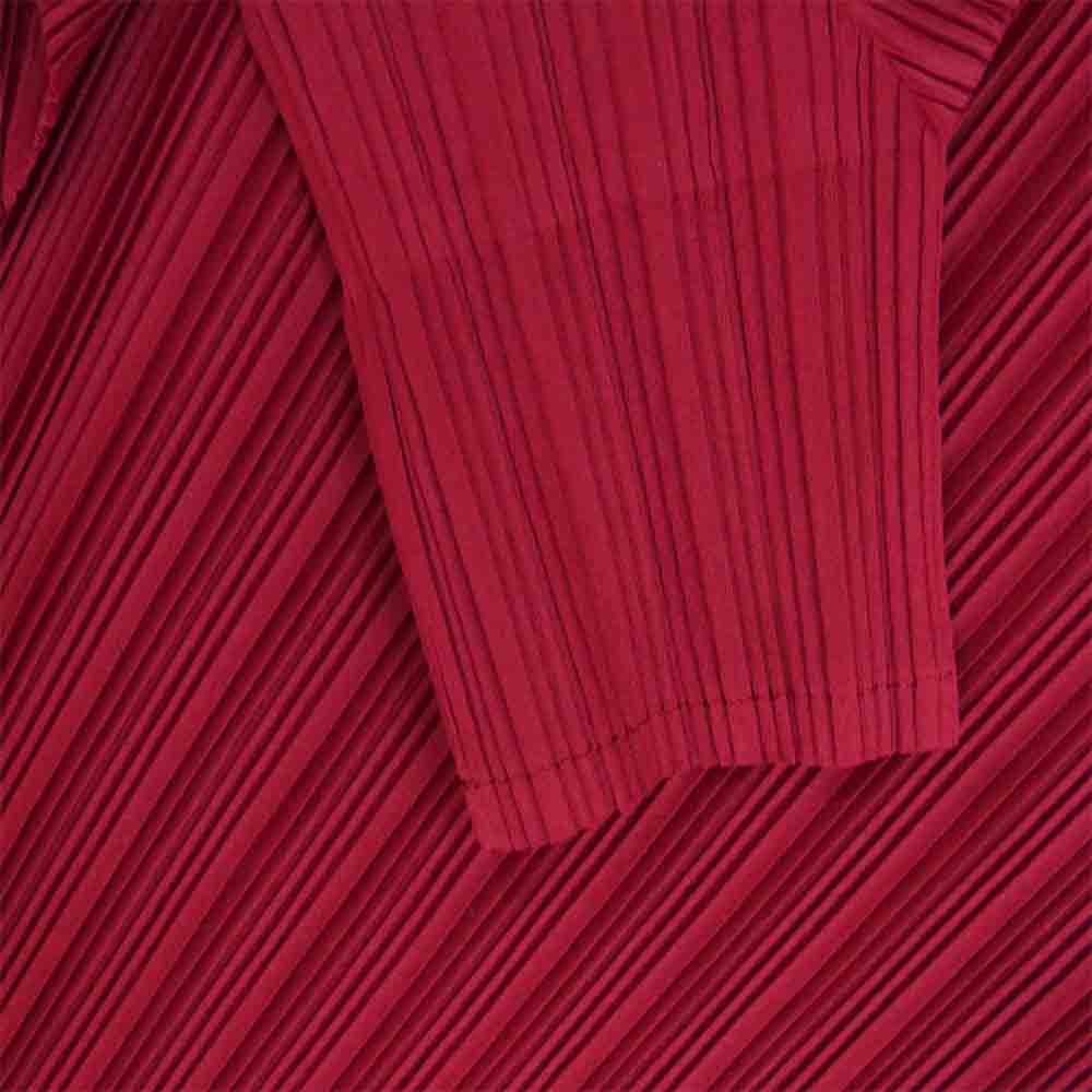 PLEATS PLEASE プリーツプリーズ ISSEY MIYAKE イッセイミヤケ ドルマンスリーブ ビックシルエット ワンピース ワインレッド系 3【中古】