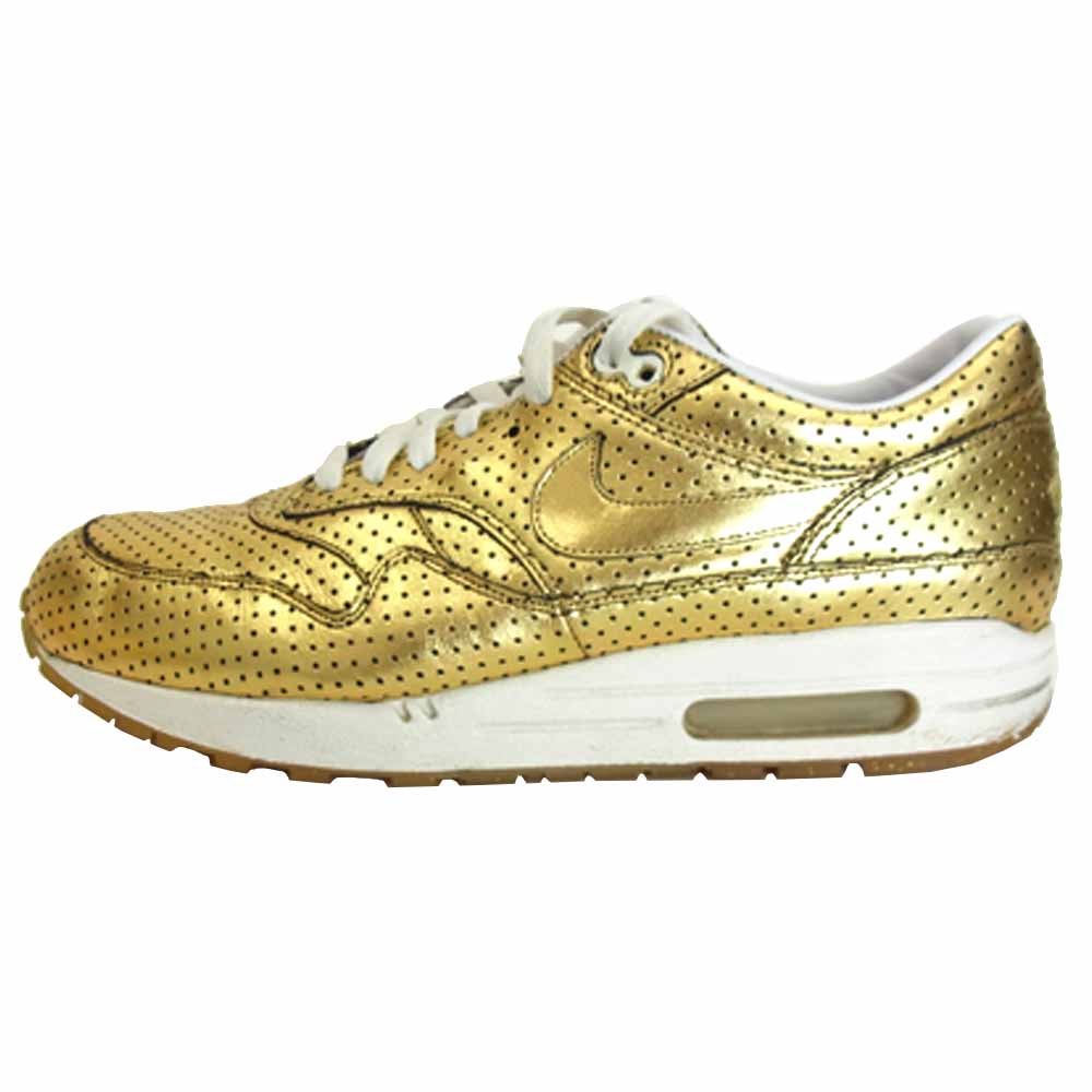 NIKE ナイキ 318361-771 AIR MAX 1 PREMIUM QK OLYMPIC エアマックス ゴールド系 27.5cm【中古】