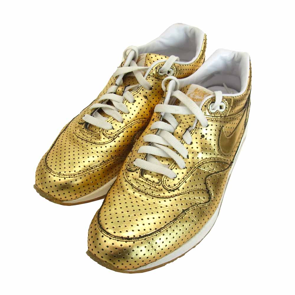 NIKE ナイキ 318361-771 AIR MAX 1 PREMIUM QK OLYMPIC エアマックス ゴールド系 27.5cm【中古】