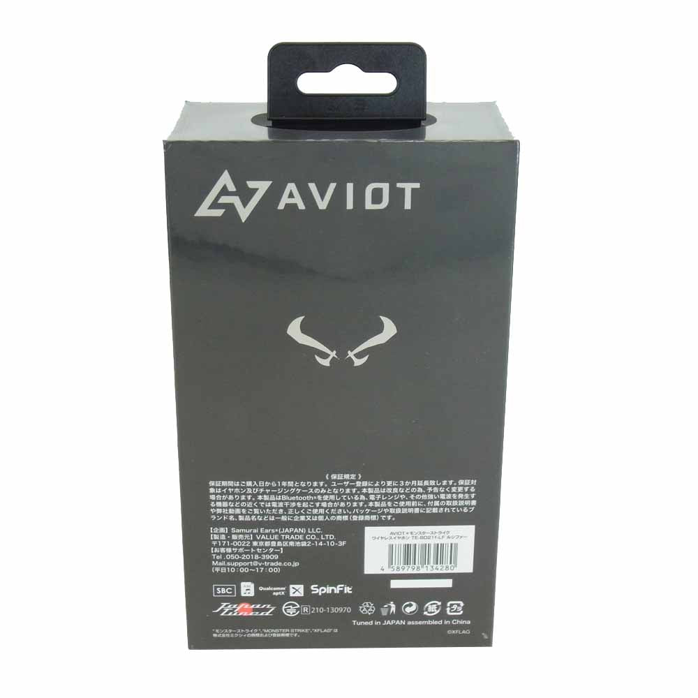TE-BD21f-LF アビオット AVIOT × モンスターストライク ルシファー ワイヤレス イヤホン ブラック系【新古品】【未使用】【中古】