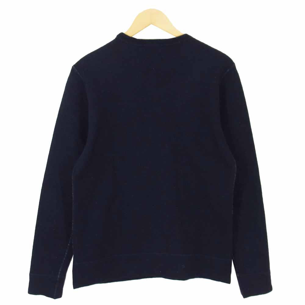 HYSTERIC GLAMOUR ヒステリックグラマー 0243CS05 前V カレッジ プリント スウェット ネイビー系 L【中古】