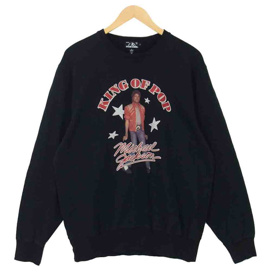 HYSTERIC GLAMOUR ヒステリックグラマー 02182CS01 MICHAEL JACKSON KING OF POP プリント スウェット ブラック系 L【中古】