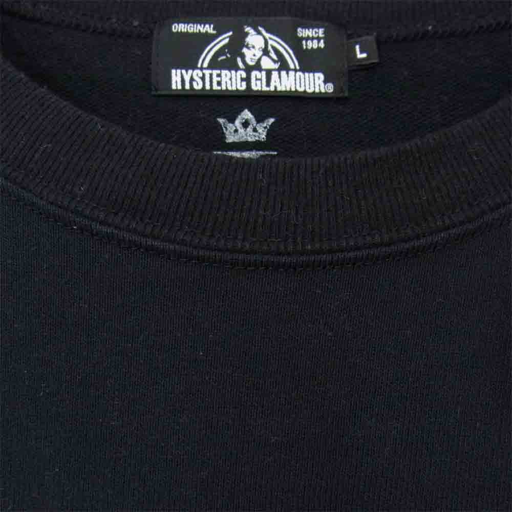 HYSTERIC GLAMOUR ヒステリックグラマー 02182CS01 MICHAEL JACKSON KING OF POP プリント スウェット ブラック系 L【中古】