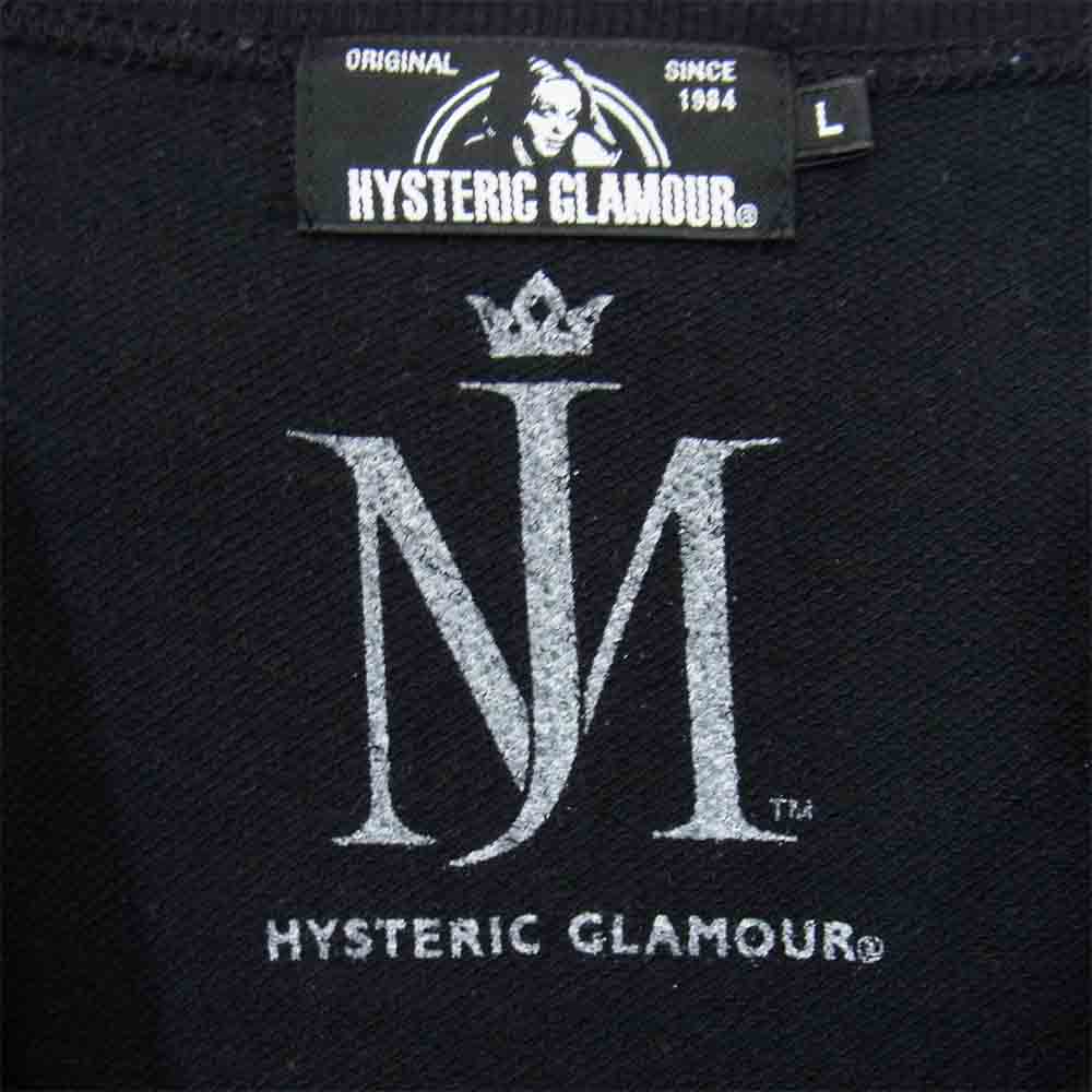 HYSTERIC GLAMOUR ヒステリックグラマー 02182CS01 MICHAEL JACKSON KING OF POP プリント スウェット ブラック系 L【中古】