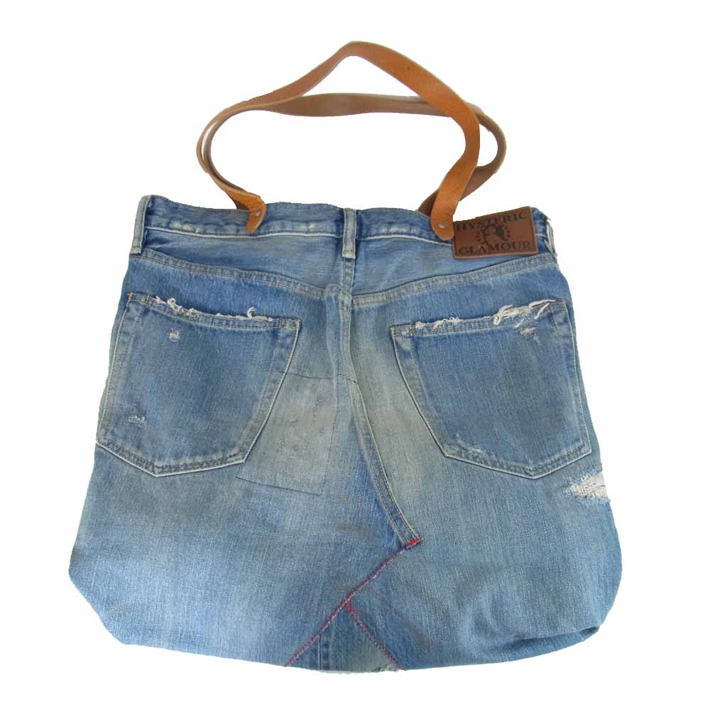 HYSTERIC GLAMOUR ヒステリックグラマー 01182QB09 DENIM REMAKE デニム リメイク トートバッグ インディゴブルー系【中古】