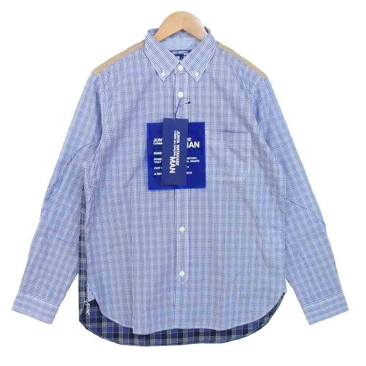 JUNYA WATANABE COMME des GARCONS MAN ジュンヤワタナベコムデギャルソンマン WF-B016 20AD 綿チェック 起毛 ブルー系 S【新古品】【未使用】【中古】