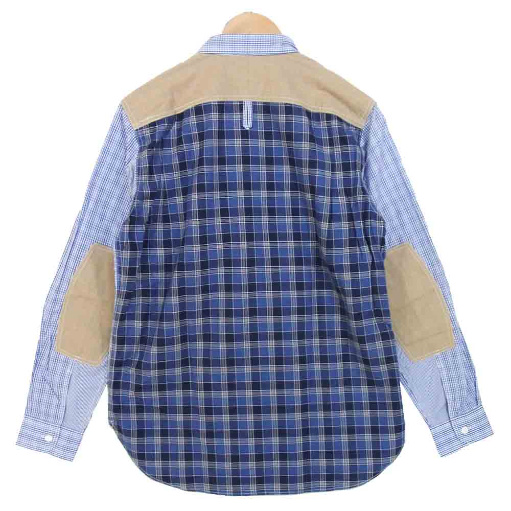 JUNYA WATANABE COMME des GARCONS MAN ジュンヤワタナベコムデギャルソンマン WF-B016 20AD 綿チェック 起毛 ブルー系 S【新古品】【未使用】【中古】