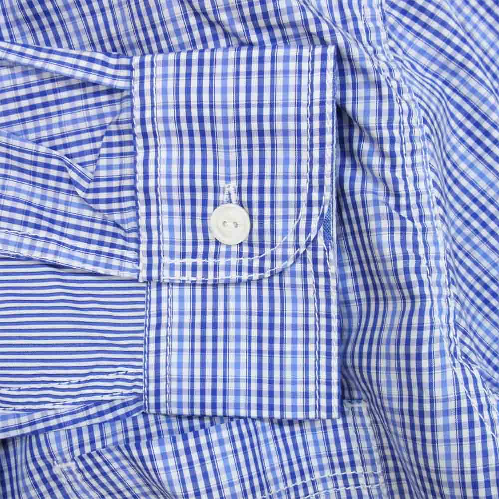 JUNYA WATANABE COMME des GARCONS MAN ジュンヤワタナベコムデギャルソンマン WF-B016 20AD 綿チェック 起毛 ブルー系 S【新古品】【未使用】【中古】