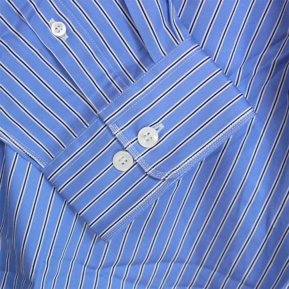 JUNYA WATANABE COMME des GARCONS MAN ジュンヤワタナベコムデギャルソンマン WF-B013 20AD ストライプ 切替 長袖シャツ ライトブルー系 L【新古品】【未使用】【中古】