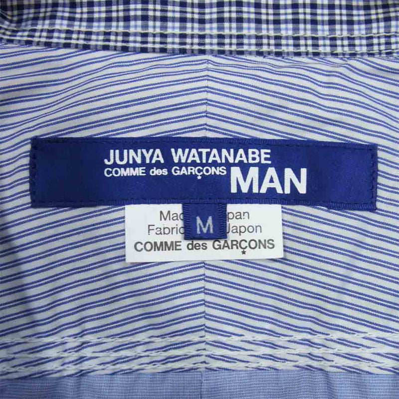 2007SS ジュンヤ ワタナベ コムデギャルソン丸襟 リネン プリーツ シャツ