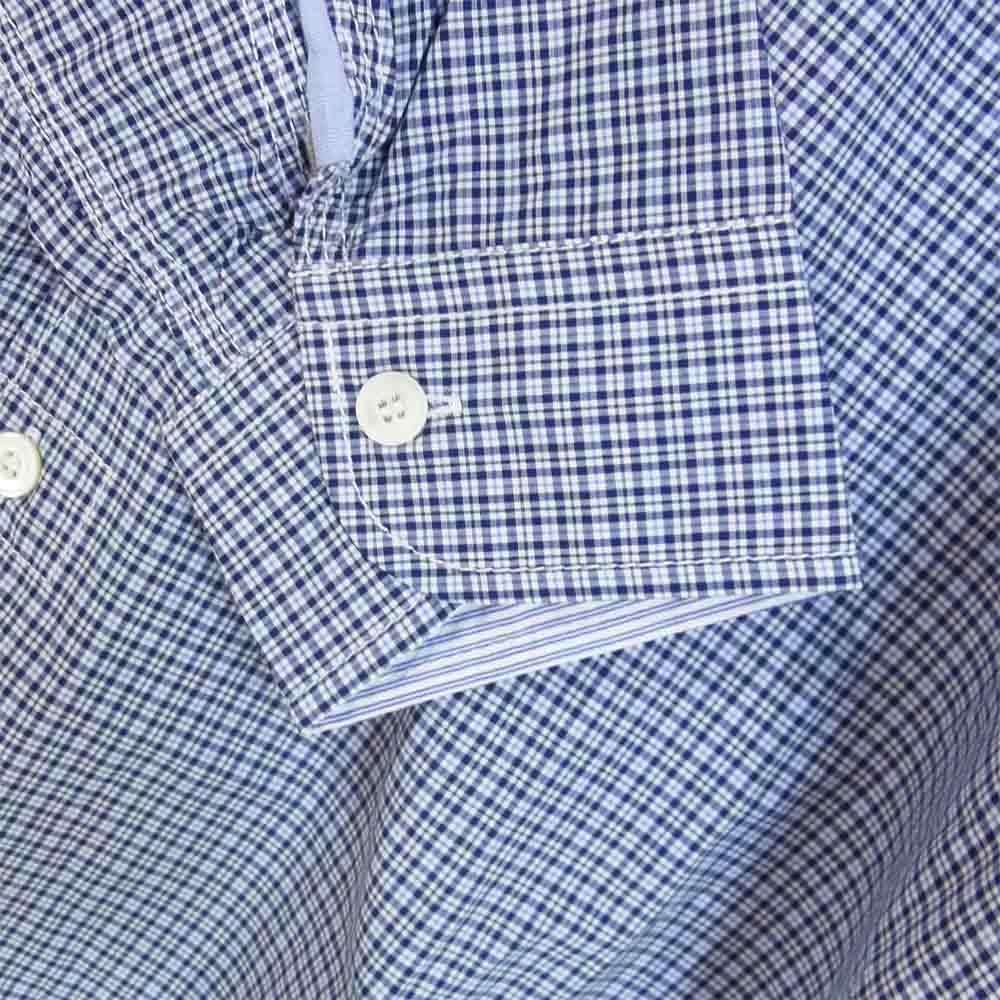 JUNYA WATANABE COMME des GARCONS MAN ジュンヤワタナベコムデギャルソンマン WF-B007 20AD 綿チェック 綿サテン 綿ハケメ 長袖シャツ ブルー系 M【新古品】【未使用】【中古】