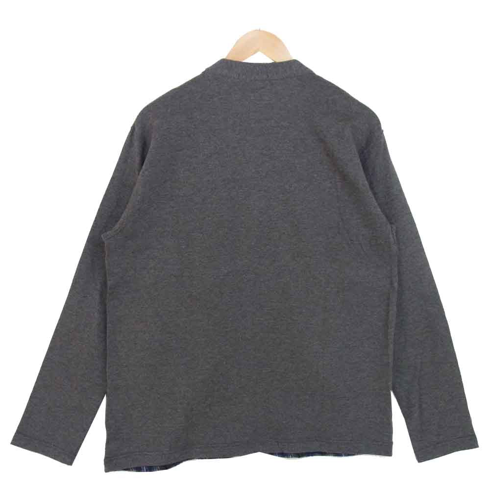 COMME des GARCONS HOMME コムデギャルソンオム HF-T012 19AD 綿ウール チェック カーディガン ブルー×グレー系 M【新古品】【未使用】【中古】