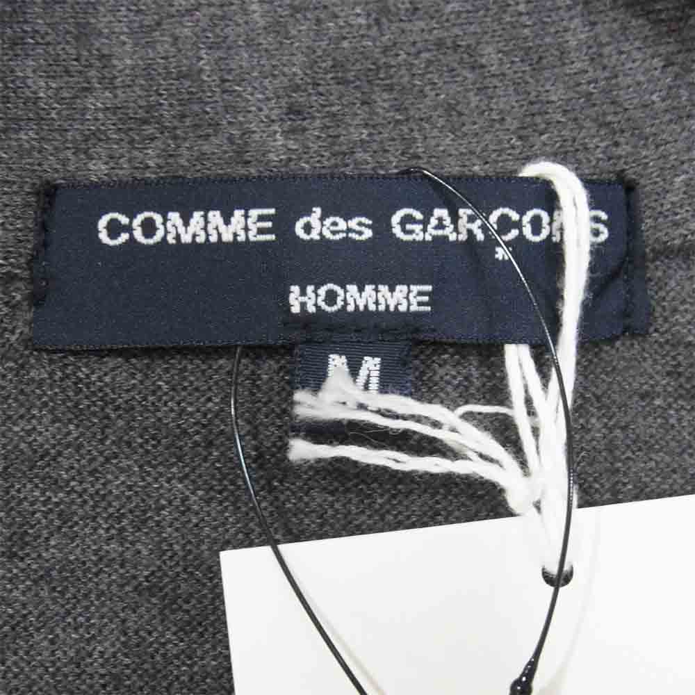 COMME des GARCONS HOMME コムデギャルソンオム HF-T012 19AD 綿ウール チェック カーディガン ブルー×グレー系 M【新古品】【未使用】【中古】