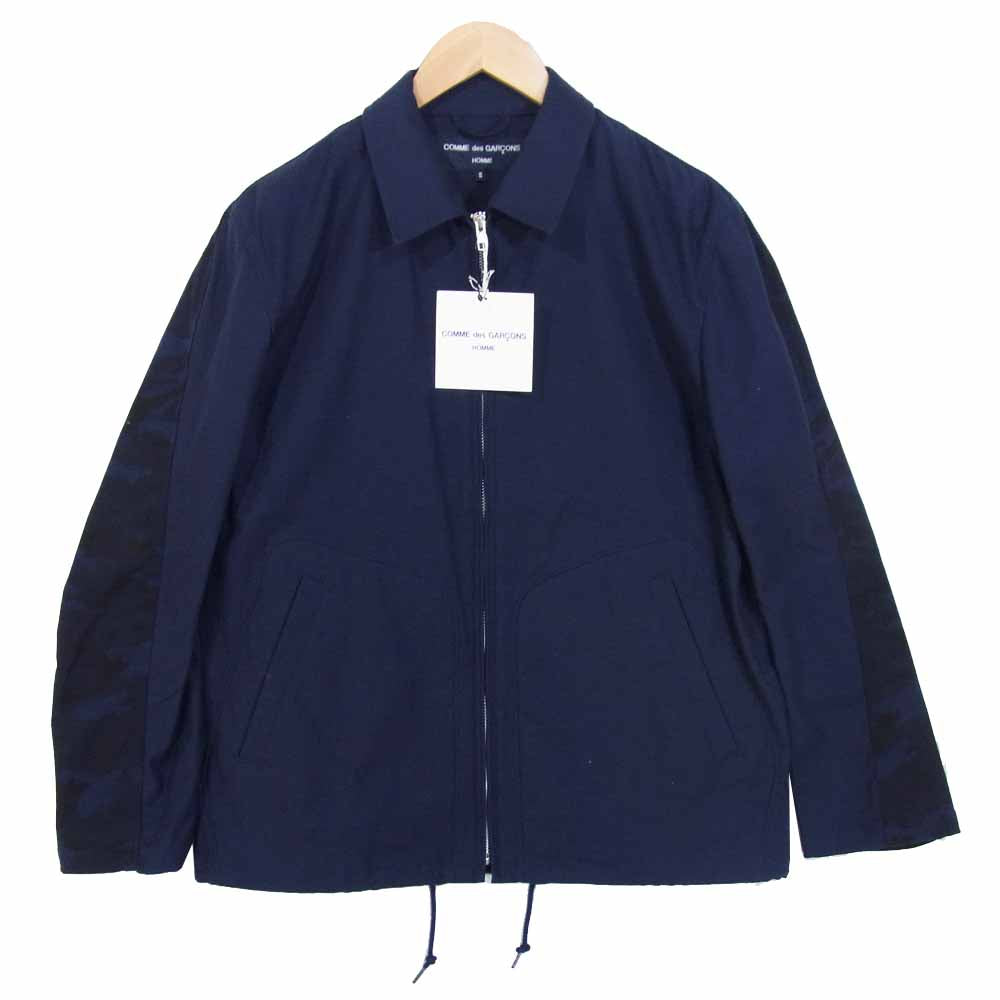 COMME des GARCONS HOMME コムデギャルソンオム HE-J020 19AD 綿 ストレッチ ツイル カモ 迷彩 ブルゾン ネイビー系 S【新古品】【未使用】【中古】