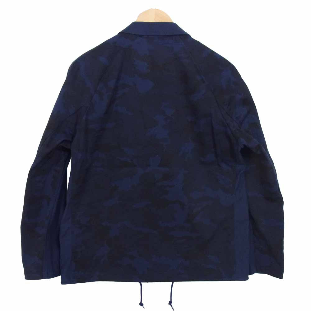 COMME des GARCONS HOMME コムデギャルソンオム HE-J020 19AD 綿 ストレッチ ツイル カモ 迷彩 ブルゾン ネイビー系 S【新古品】【未使用】【中古】