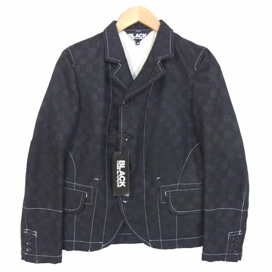 BLACK COMME des GARCONS ブラックコムデギャルソン 1B-J014 ドット テーラード ジャケット ブラック系 XS【新古品】【未使用】【中古】