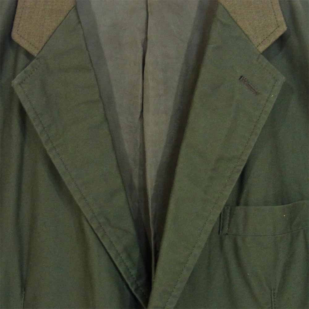COMME des GARCONS HOMME コムデギャルソンオム HF-J002 20AD ウール ポリ 切替 ジャケット カーキ系 M【新古品】【未使用】【中古】