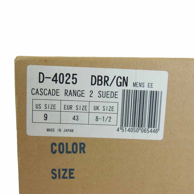 Danner ダナー D-4025 未使用 CASCADE RANGE 2 SUED カスケードレンジ 2 スウェード ダークブラウン系 US 9【極上美品】【中古】