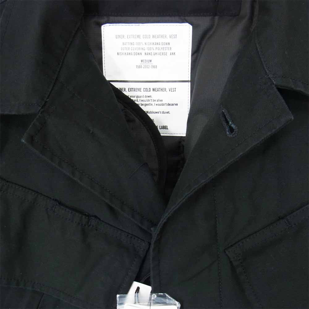 VISION アニキ スペシャル ダウンベストライナー付き ファティーグ ミリタリー ジャケット ブラック系 M【新古品】【未使用】【中古】