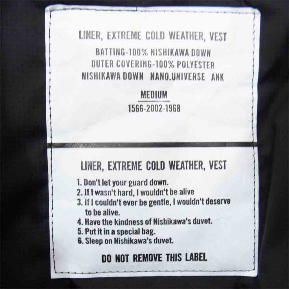 VISION アニキ スペシャル ダウンベストライナー付き ファティーグ ミリタリー ジャケット ブラック系 M【新古品】【未使用】【中古】