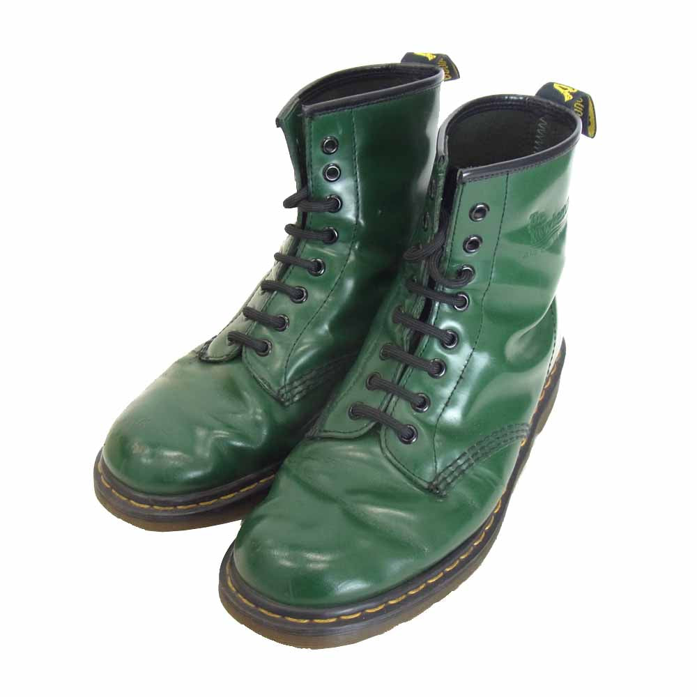 Dr.Martens ドクターマーチン 8ホール ブーツ グリーン系【中古