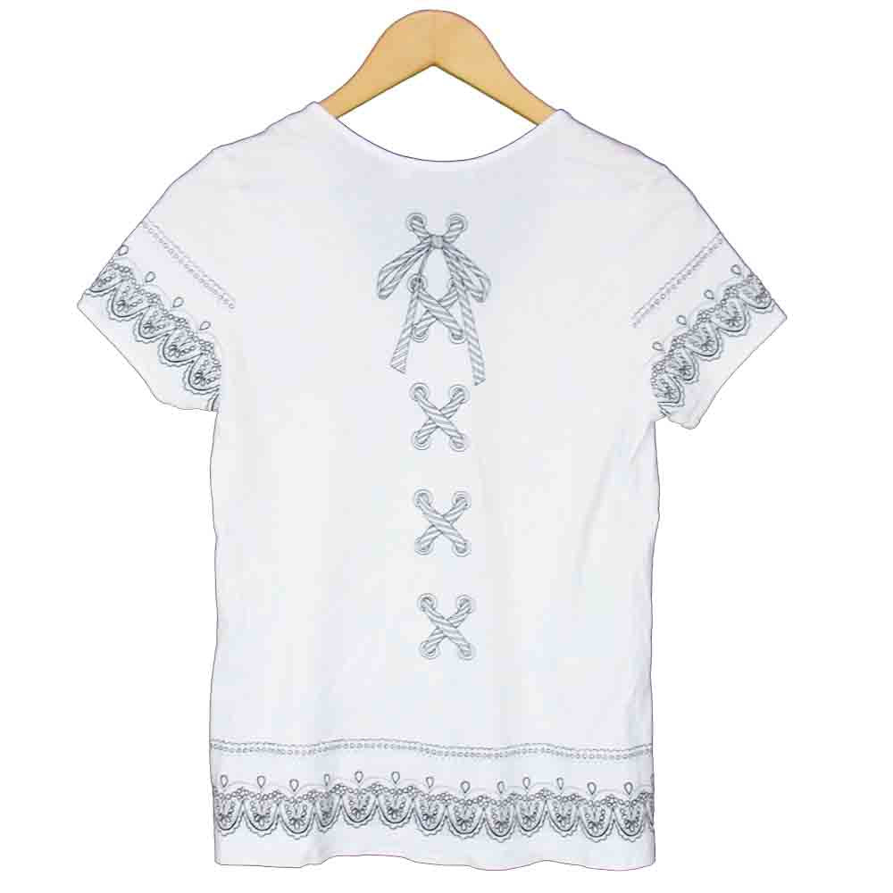 SEE BY CHLOE シーバイクロエ デザイン プリント Tシャツ ホワイト系 38【中古】