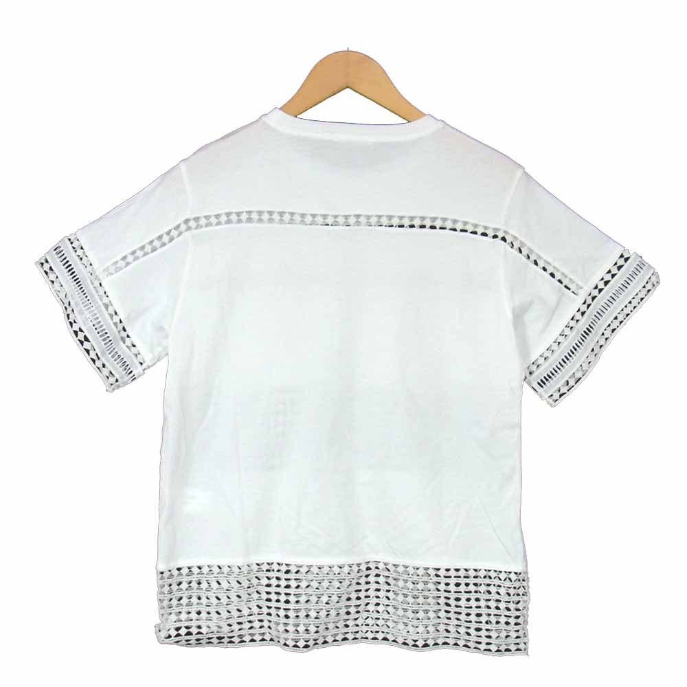 Chloe クロエ WHITE WARDROBE エンブロイダリー Tシャツ ホワイト系 S【中古】