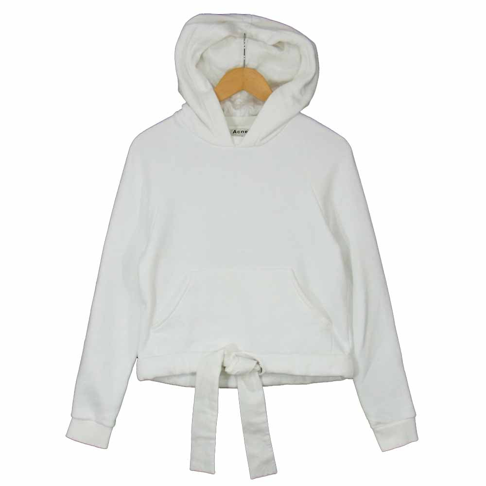 ACNE STUDIOS アクネストゥディオズ Vania フーデッド リボン パーカー ホワイト系 XS【美品】【中古】