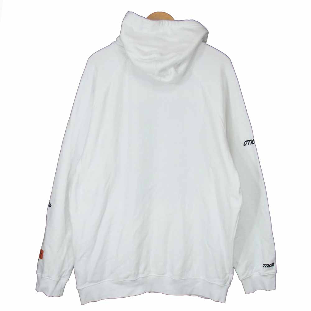 ヘロンプレストン HOODIE HERONS フーディー 鳥 サギ プリント パーカー ホワイト系 L【中古】