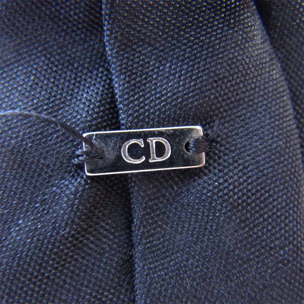 DIOR HOMME ディオールオム シルク100％ チェーン装飾 ショート タイ ブラック系【中古】