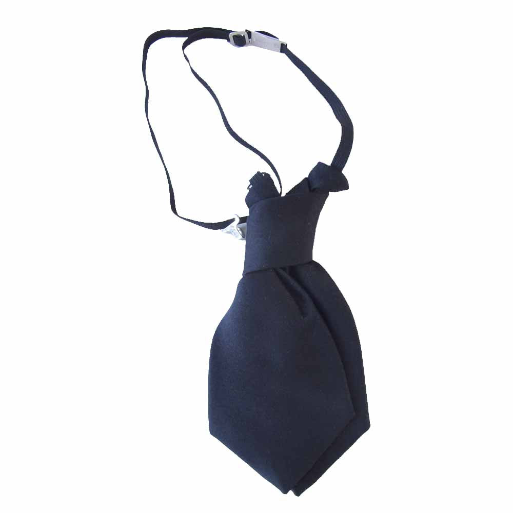 DIOR HOMME ディオールオム SILK SHORT TIE シルク100％ ショート タイ ブラック系【中古】