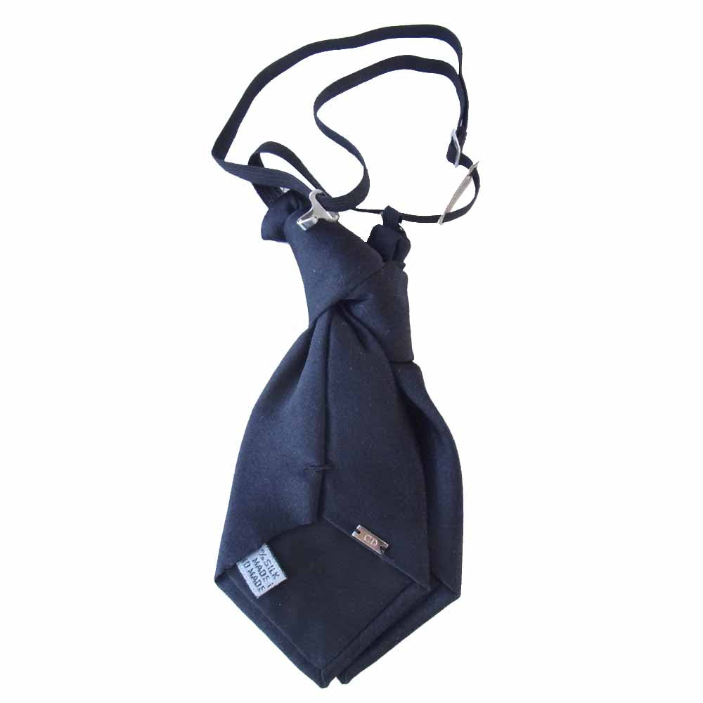 DIOR HOMME ディオールオム SILK SHORT TIE シルク100％ ショート タイ ブラック系【中古】