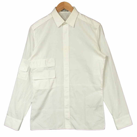 DIOR HOMME ディオールオム 7E3150450100 国内正規品 マルチポケット 比翼 長袖 シャツ イタリア製 ホワイト系【中古】