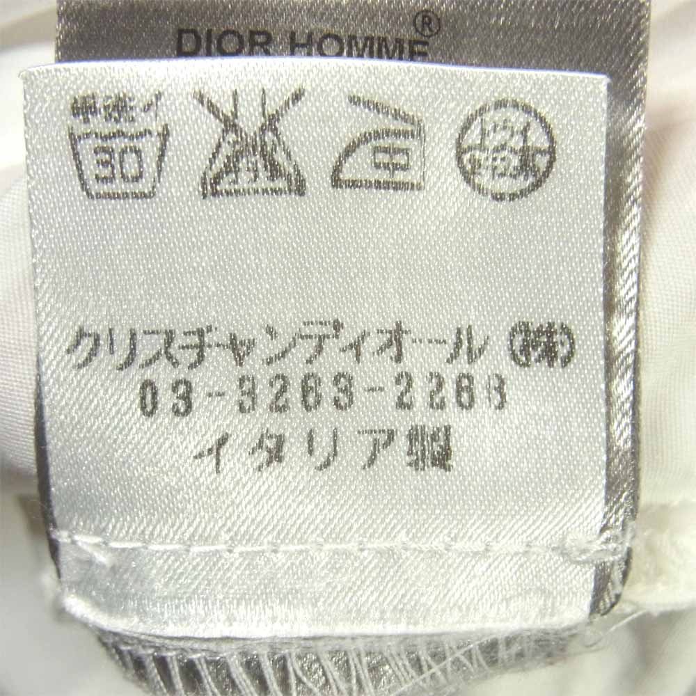 DIOR HOMME ディオールオム 7E3150450100 国内正規品 マルチポケット 比翼 長袖 シャツ イタリア製 ホワイト系【中古】