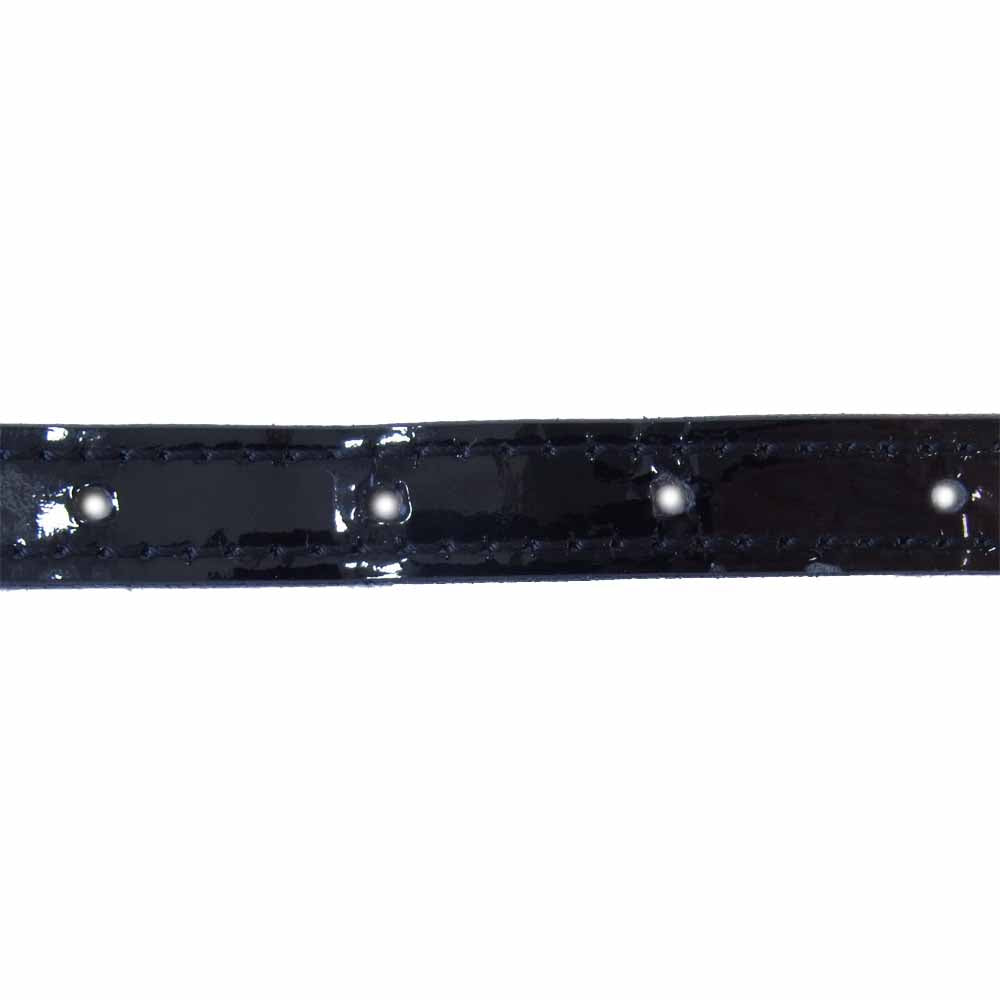 DIOR HOMME ディオールオム エナメル レザー ナローベルト ブラック系【中古】