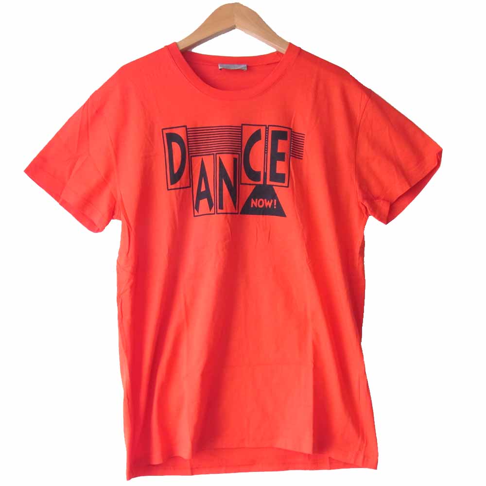 DIOR HOMME ディオールオム 04SS 4EH7050138 国内正規品 エディ期 DANCE NOW プリント 半袖 Tシャツ  レッド系 L【中古】